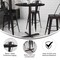 Flash Furniture Round Laminate Table Top, Laminate Top, Wood Grain XU-RD-36-BLKTB-T3030B-GG - alternate 2